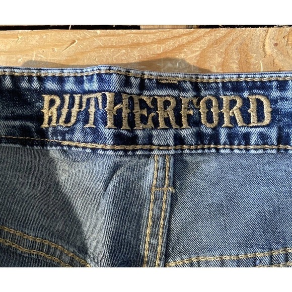 NWT Rutherford Flex Skinny Fit Jeans Size 36x33 Men’s Blue Ripped - Picture 3 of 11